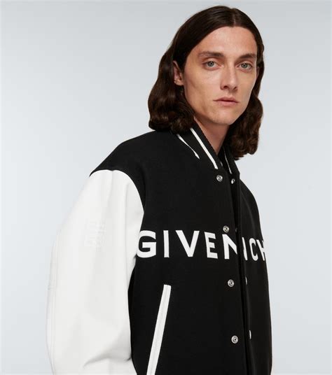 givenchy bomber in wool and leather|Bomber Jackets .